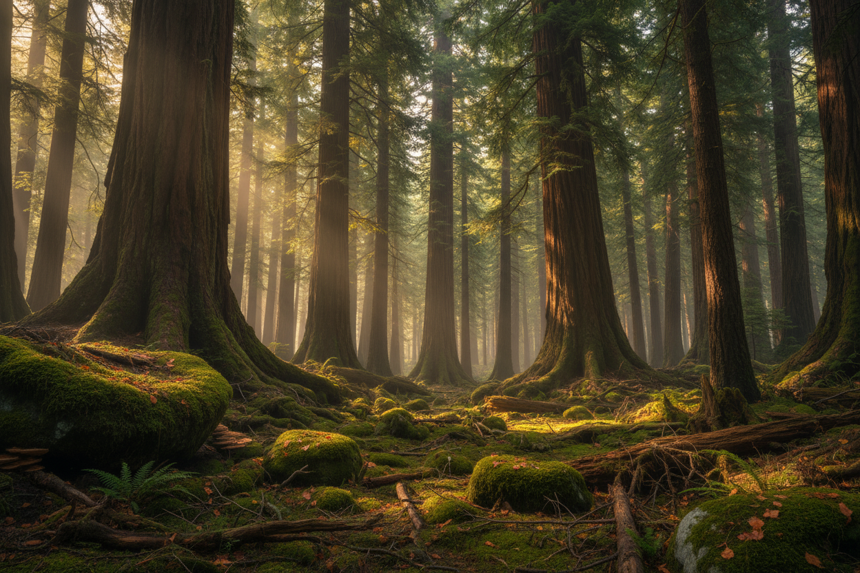 a realistic forest picture
